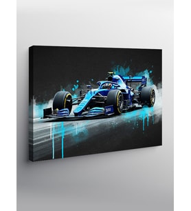 Kanvas Tablo Mavi Formula 1 Arabası