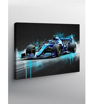 Kanvas Tablo Mavi Formula 1 Arabası