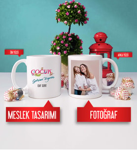 Çocuk Gelişimi Uzmanı Kupa Bardak Fotoğraflı