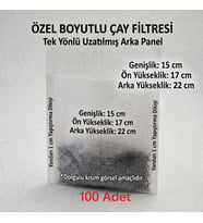 Endüstriyel Demlik İçi Çay Filtresi Körüklü Kapaklı Çay Süzgeci Boş Demlik Poşeti Bonesi 15x22 cm 100 Adet ((100 Lü) Bitki Kış Çay Demleme
