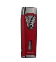 Quantoro Çift Torch Pürmüz Kırmızı Metal Puro Çakmağı - TRZ1059