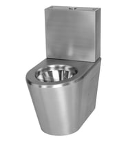 Normo Paslanmaz Çelik Klozet P Çıkışlı-R: Rezervuar Taharet Çubuklu 370x610x740mm (NRC-6035-PBRX)