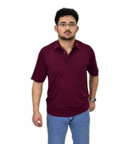 Erkek Gömlek Yaka Tişört T6064 BGL-ST04541 (Bordo)