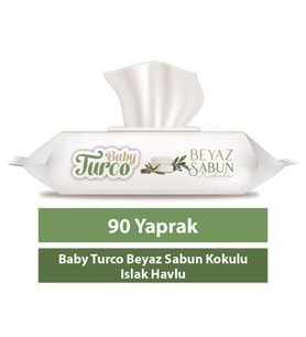 Baby Turco Beyaz Sabun Kokulu Islak Havlu (12*90) 1080 Yaprak