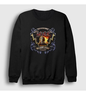 Presmono Unisex Siyah Hells Bells Ac Dc Sweatshirt 380521tt