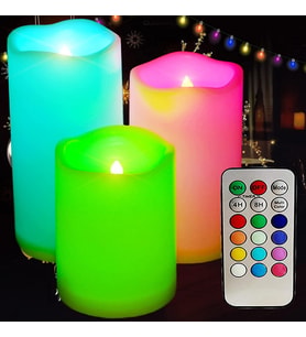 LED REMOTE CONTROL ELECTRONİC CANDLE KUMANDALI RENKLİ IŞIKLI MUM 3LÜ SET KÜÇÜK ORTA BÜYÜK BOY IŞIKLI MUMLAR IŞIKLI MUM