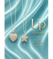 Up Atelier 925 Ayar Gümüş İthal Zincirli Zirkon Taşlı Kalp Ve Yıldız Kolye 40-45 Ayarlanabilir