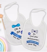 BK Kids Kişiye Özel Sünnet Tasarımlı 2’li Beyaz Mama Önlüğü-1
