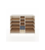 Kronos Dolap 11 Raflı 3 Çekmeceli  220x59x163 Aytaşı-Çam/Antrasit