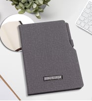 Kişiye Özel Termo Deri Defter (Gri)