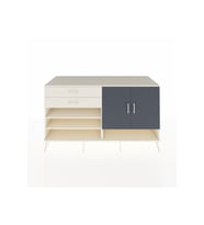 Kronos Konsol 4 Raflı 2 Çekmeceli 2 Kapaklı 176x59x99 Aytaşı-Antrasit/Aytaşı
