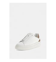 Guess Elbina Hakiki Deri Ekru Kadın Sneaker Fljelbfal12