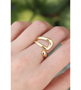 Pirinç Gold Renk Ayarlanabilir Yüzük TJ-BYK3176
