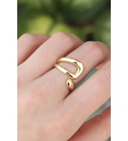 Pirinç Gold Renk Ayarlanabilir Yüzük TJ-BYK3176