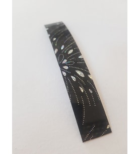 KENAR BANDI PVC TUTKALSIZ 1MM * 20MM 10MT PARLAK SİYAH DAMLA