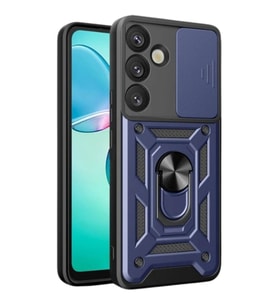 Samsung Galaxy S25 Fe Pars Lens Yüzüklü Silikon - Lacivert