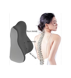 VISCORA ViscoForm Curve Ortopedik Bel & Bacak Destek Yastığı – Visco,-Yıkanabilir Kılıf – 23x50x40