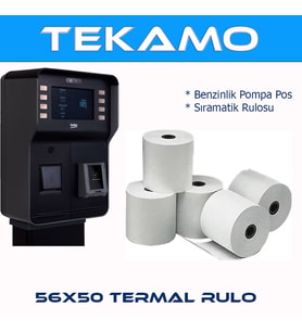 56x50 Pompa Yazarkasa Termal Pos Rulosu 50 Adet