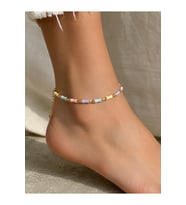 RENKLİ SİLİNDİR BONCUKLU HALHAL 24+3CM ACR9937