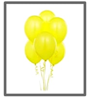 Balon Metalik Altın Sarı Balon - 10 adet