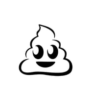 Sevimli Gülen B*k Emoji Sticker17x17 Cm Siyah