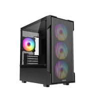 FAZEON F1 M650BBM 650W 80  4x RAINBOW FIXED LED FAN MICRO ATX 2xUSB3.0 SİYAH KASA
