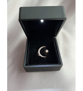 Ay Model Ayarlanabilir 925 Ayar Gümüş Yüzük