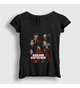 Presmono Kadın Siyah Band K Pop Dreamcatcher T-Shirt 479272tt