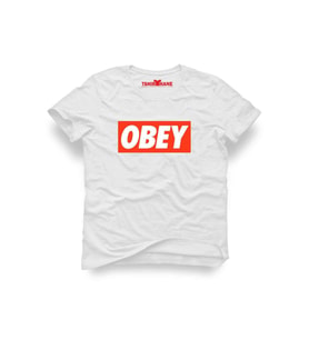 Tshirthane Baskılı Beyaz Erkek Dar Kesim Slim Fit t-shirt