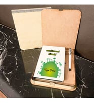 Enerji Sistemleri Mühendisine Hediye Ahşap Kutulu Defter Kalem Set
