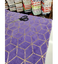 DESENLİ TOSCANA PELUŞ KUMAŞ (Mor-Mor)