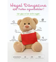 Sevgiliye Özel Hediye Mektuplu Ayıcık 45 Cm
