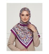 İpekten Exclusive Çiçek Desenli Pamuklu Şal 180x70
