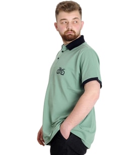 Mode XL Büyük Beden Erkek Polo T-shirt HIGH 23346 Çağla