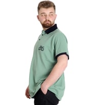 Mode XL Büyük Beden Erkek Polo T-shirt HIGH 23346 Çağla