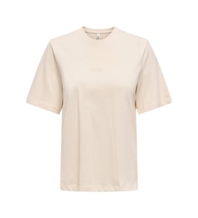 ONLMOODY LIFE S/S WORD TOP BOX JRS (Krem)