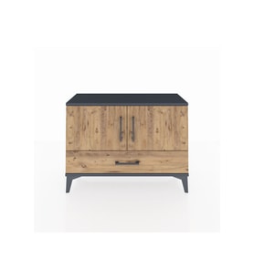 Arges Şifonyer 2 Raflı Tek Çekmeceli 2 Kapaklı 88x30x64 Antrasit-Çam