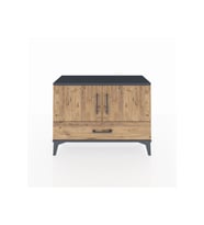 Arges Şifonyer 2 Raflı Tek Çekmeceli 2 Kapaklı 88x30x64 Antrasit-Çam