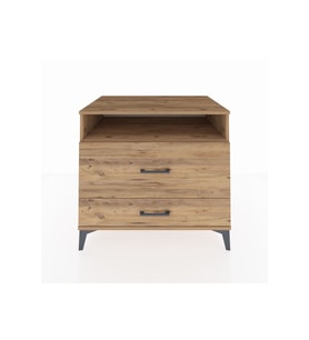 Kronos Şifonyer Tek Raflı 2 Çekmeceli 88x59x80 Çam-Çam