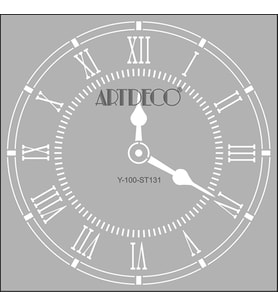 ARTDECO STENCİL 30X30CM SAAT 131
