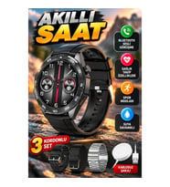 G58 Akıllı Saat 3 Kordonlu Kablosuz Şarjlı Bluetooth Sesli Görüşme ve Sağlık Takip Özellikli