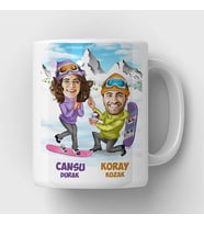 Kişiye Özel Unutulmaz Evlilik Teklifi Karikatürlü Kupa Bardak