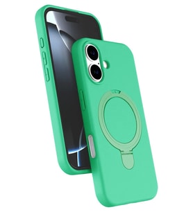 Newface Apple iPhone 16 Plus Regal Magsafe Standlı Kapak - Yeşil