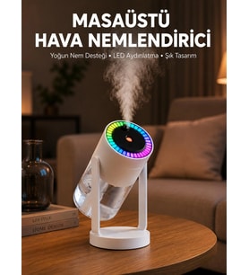 Araç Ve Ev İçin Hava Nemlendirici Projektörlü Sessiz Buhar Yeni Nesil