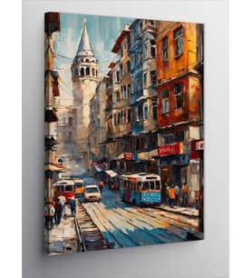 Kanvas Tablo İstanbul Galata Kulesi