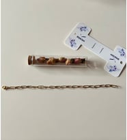 İpekish Gold Renk 21 cm Paslanmaz Çelik Unisex Bileklik (Gold 2)