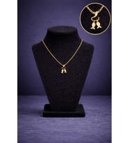 Minimal Taşlı Balık Figürlü Gold Kolye