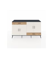 Hyperion Konsol 5 Raflı 2 Çekmeceli 4 Kapaklı 176x44x99 Antrasit-Aytaşı/Çam