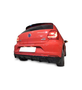 Volkswagen Polo 6R 2015 - 2017 Makyajlı Uyumlu Rieger Arka Tampon Eki - (Plastik)