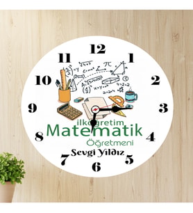 İlköğretim Matematik Öğretmeni Duvar Saati